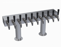 Krowne Double T-Head Glycol-Cooled 10-Faucet Beer Tower, 30-Inch Long Box