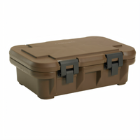 Cambro S-Series Ultra Pan Carrier Top-Loading Insulated Food Pan Carrier, Dark Brown, Holds 1 GN Full-Size or Fractional Pan