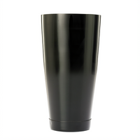 Barfly 28 oz Stainless Steel Cocktail Shaker with Black Exterior and Capped Bottom