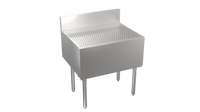 Krowne Stadium Series Freestanding Stainless Steel Underbar Drainboard with 5-Inch Backsplash Return, 30