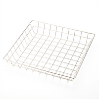 American Metalcraft Square Stainless Steel Wire Grid Serving Basket, 12 x 12 x 2 Inches