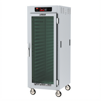 Metro C5 8 Series Full-Height Mobile Controlled Temperature Heated Holding Cabinet with Double-Pane Tempered Glass Doors