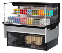 Turbo Air Drop-In Low-Profile Horizontal Open Refrigerated Display Case with Glass Side Panels, 47-7/8