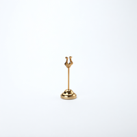 American Metalcraft Gold Harp Weighted Tabletop Number Stand, 6-Inch