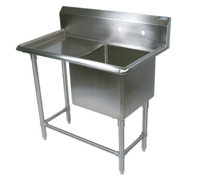 John Boos Pro-Bowl 1-Compartment Commercial Sink with Left Drainboard and 10-Inch Backsplash