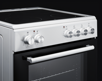 Summit Appliance 20-Inch White Smooth-Top Electric Convection Range with 1.87 Cu. Ft. Oven