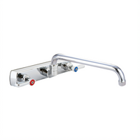 BK Resources OptiFlow Heavy Duty Solid Body Splash-Mounted Faucet, 8-Inch Centers, 8-Inch Swing Spout