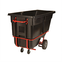 Rubbermaid Commercial Products Forkliftable Tilt Truck Trash Cart, 1 Cubic Yard, 1250 lb. Capacity, Black