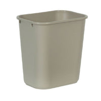 Rubbermaid Commercial Medium 28-Quart Beige Plastic Waste Basket
