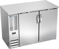 Beverage-Air 48-Inch 2-Section Shallow Depth Back Bar Refrigerator with Solid Doors