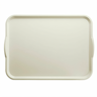 Cambro Camtray Rectangular Dietary Tray with Handles, 14 x 18 Inches, Cottage White