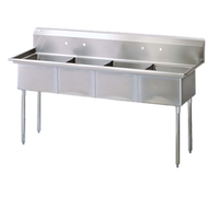 Turbo Air 4-Compartment Stainless Steel Sink with 18