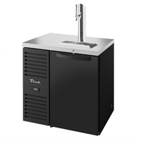 True 32-Inch One-Section Refrigerated Draft Bar Cooler with Single-Faucet Beer Column