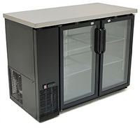 Eagle Group BlendPort® Two-Section Reach-In Back Bar Cooler, 48-3/4 Inch, Glass Doors, Self-Contained Side-Mounted Refrigeration