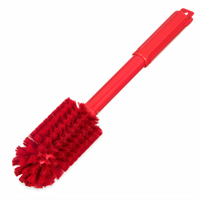 Sparta® Multi-Purpose Valve & Fitting Brush, 16-Inch Handle, 3-Inch Round Head, Medium Stiff Polyester Bristles, Red
