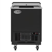 KoolMore 25-Inch Commercial Glass Froster, 5 Cu. Ft., Black Steel Finish