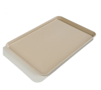 Glasteel™ 18 x 14 Inch Rectangular Fiberglass Cafeteria Tray, Almond