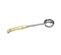 Admiral Craft 3 oz Solid One-Piece Portion Control Ladle with Beige Plastic Handle