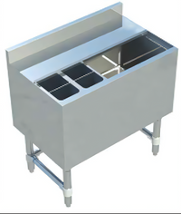 Sapphire 30-Inch Insulated Underbar Ice Bin with 7-Circuit Cold Plate and Sliding Lid