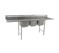 Eagle Group 414 Series Three-Compartment Commercial Sink with Double 18-Inch Drainboards