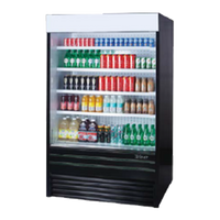 Turbo Air 48-Inch Vertical Air Curtain Open Display Merchandiser, 22.6 Cu. Ft., Black