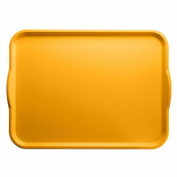 Cambro Camtray® 14 x 18 Inch Rectangular Dietary Tray with Handles, Fiberglass, Mustard