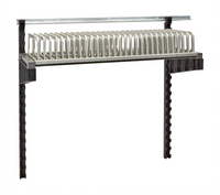 Cambro Camshelving Elevation Series 18-Inch x 48-Inch Wall Shelving Dry Rack Add-On, 28-Slot Plate Rack