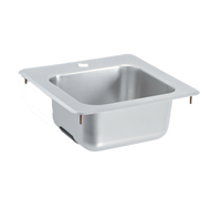 Vollrath Drop-In Self-Rimming Underbar Sink for Electronic Mixing Faucet, 15 x 15 Inch, 304 Stainless Steel