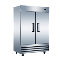 Black Diamond 2-Section Solid Door Reach-In Refrigerator, 46.5 Cu. Ft., Bottom-Mounted Self-Contained