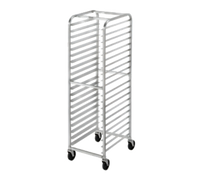 Channel Manufacturing 416AC Economy All-Welded Aluminum Side-Load Bun Pan Rack with 5-Inch Swivel Stem Casters