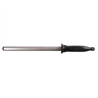 Mercer Culinary 10-Inch Diamond-Coated Sharpening Steel with Black Polypropylene Handle