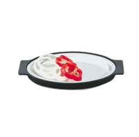 Vollrath Oval Stainless Steel Steak Platter with Underliner
