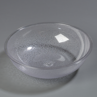 Carlisle 3 Qt Clear Round Polycarbonate Pebbled Salad Bowl