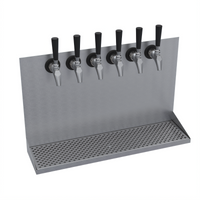 Krowne 24-Inch Wall Mounted Six-Faucet Drip Tray, Brushed Stainless Steel