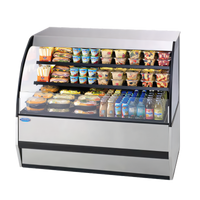 Federal Industries Versatile Service Top Refrigerated Self-Serve Deli Merchandiser, 50.2-Inch Countertop, Black Laminate Exterior