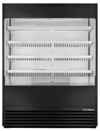 True 60-Inch Vertical Air Curtain Merchandiser Open-Air Cooler with 4 Adjustable Shelves