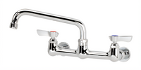 Splash-Mounted Commercial Faucet with 8-Inch Centers and 8-Inch Swing Spout
