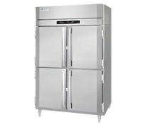 Victory UltraSpec 2-Section Reach-In Freezer with 4 Half-Height Solid Hinged Doors, Self-Contained, Top-Mounted