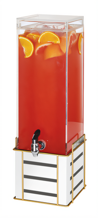 Empire 3-Gallon Single Acrylic Beverage Dispenser with Ice Chamber, Drip Tray, and Spigot