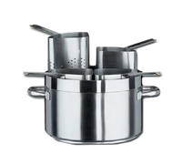 Centurion Four-Segment Pasta Insert Basket, 5.5 Quart, Induction Ready, Brushed Stainless Steel