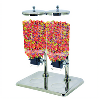 Omcan USA Stainless Steel Double Cereal Dispenser, 7.5 L x 2