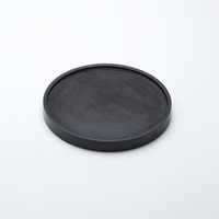 Upton Collection 9-Inch Round Espresso Acacia Wood Plate