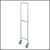 Fermostock 64-Inch Mobile Shelving Upright, Deep Anodized Aluminum
