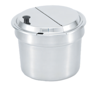 Vollrath Kool-Touch Stainless Steel Hinged Notched/Slotted Cover for 11 Qt Inset and Double Boiler