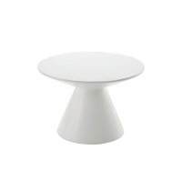 American Metalcraft Hampton Collection White Wood Round Buffet Pedestal