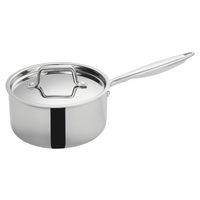 Tri-Gen 3-1/2 Qt Round Induction-Ready Triply Stainless Steel Sauce Pan with Cover