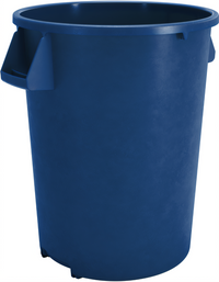 Bronco 32 Gallon Blue Round Stackable Waste Container