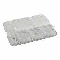 Camwear Clear Polycarbonate Tray Lid for 6-Compartment Separator Tray, 10-1/4 x 14-1/4 Inch
