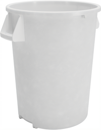 Bronco 44 Gallon Round Stackable Waste Container, White