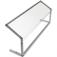 Carlisle 60-Inch Freestanding Single-Sided Adjustable Portable Sneeze Guard with Clear Acrylic Shield and Aluminum Frame